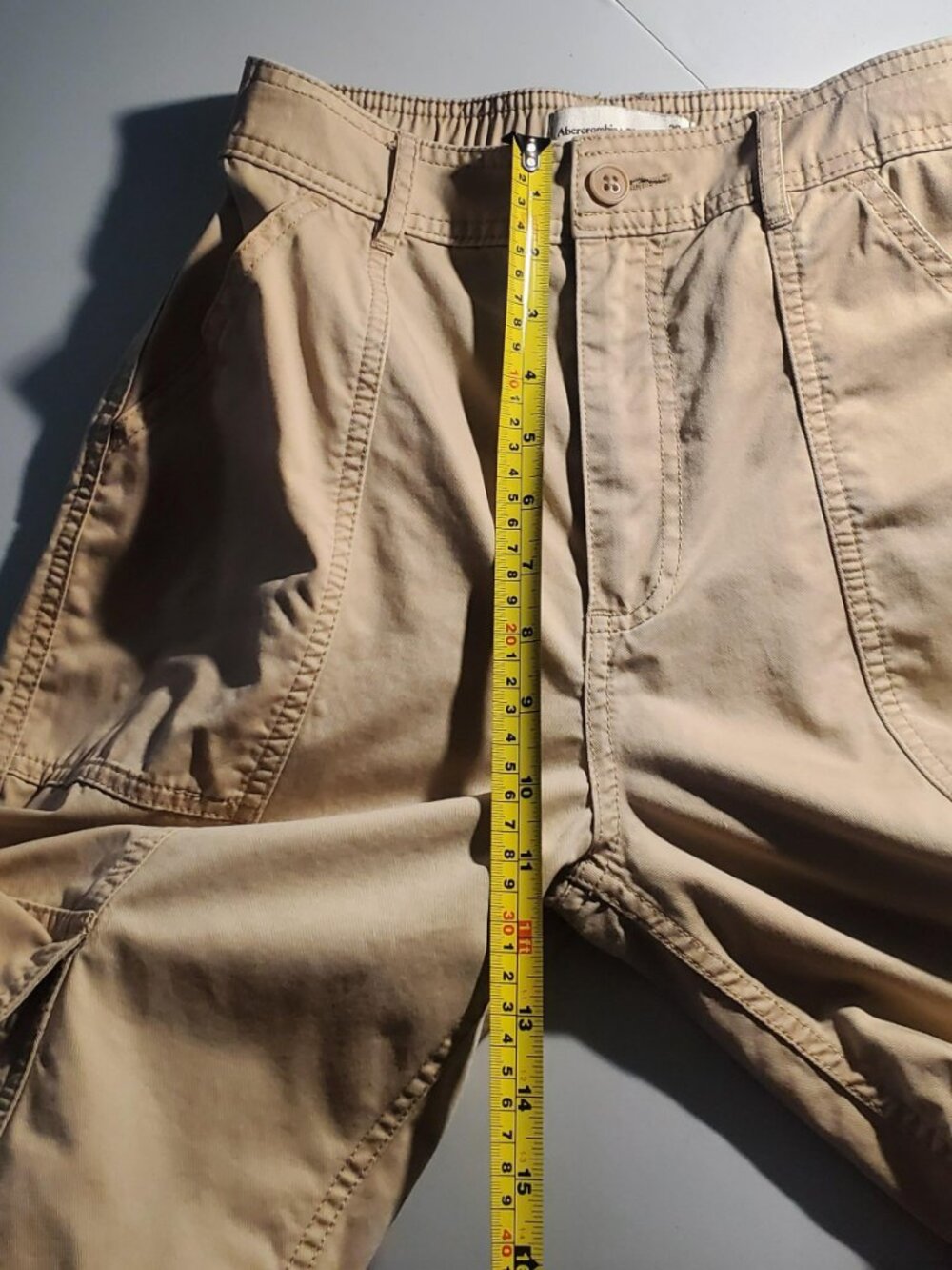 Abercrombie & Fitch relaxed utility cargo pants in tan Women's sz 2short/26w - Picture 9 of 16